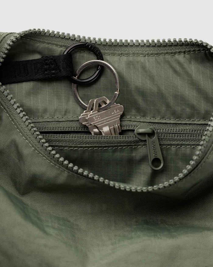 Caper Small Nylon Crescent Bag | BAGGU | Small Nylon Crescent Bag