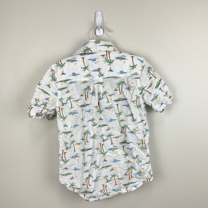 Caribbean Joe Kids Short Sleeve Collared Beach Shirt S 5/6