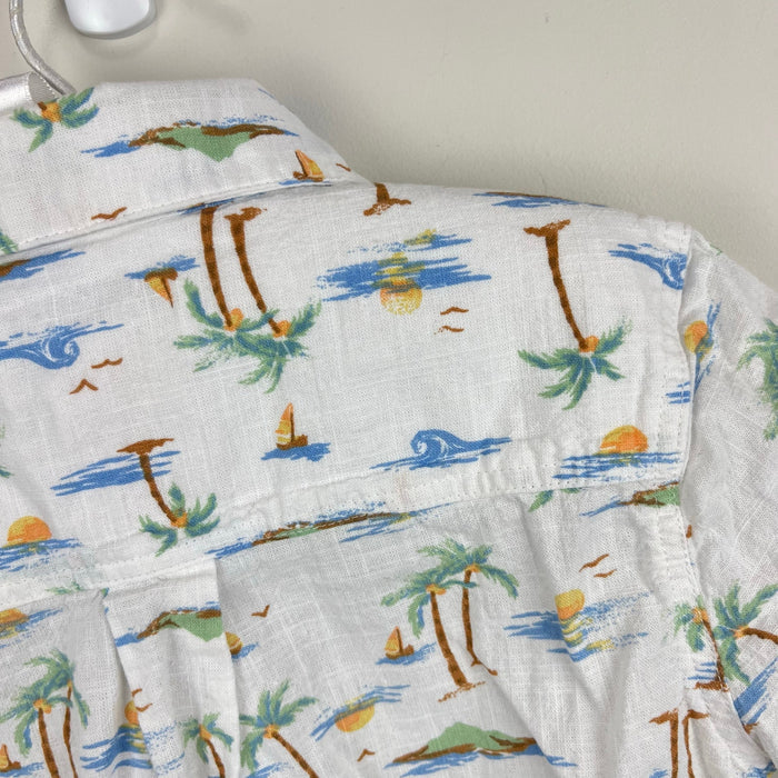 Caribbean Joe Kids Short Sleeve Collared Beach Shirt S 5/6