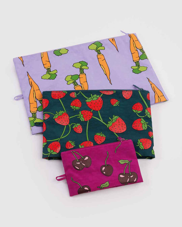 Carrots & Berries Go Pouch Set | BAGGU | Go Pouch Set