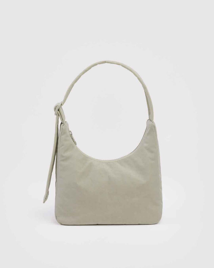 Celadon Mini Nylon Shoulder Bag | BAGGU | Mini Nylon Shoulder Bag
