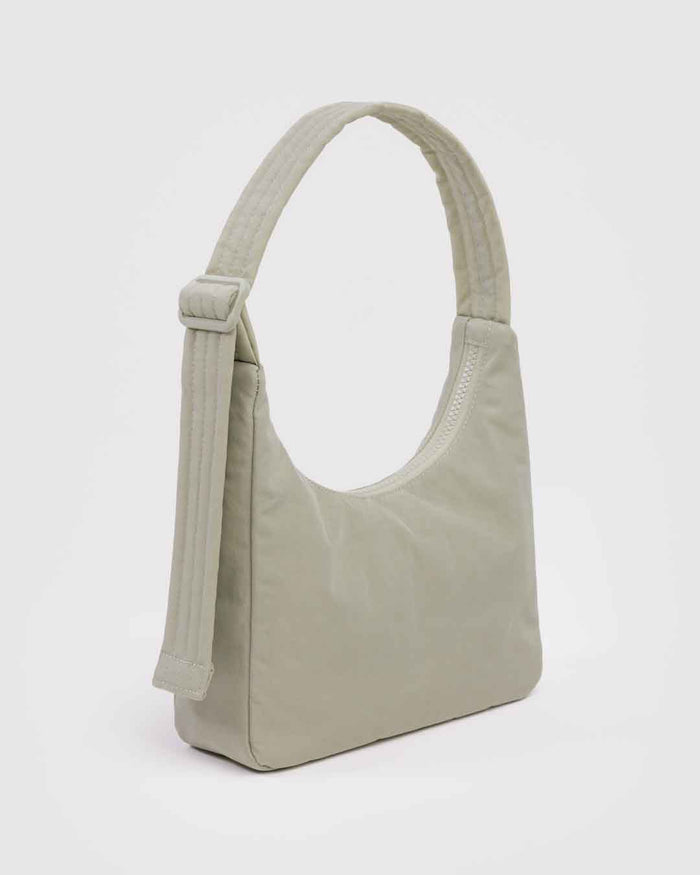 Celadon Mini Nylon Shoulder Bag | BAGGU | Mini Nylon Shoulder Bag