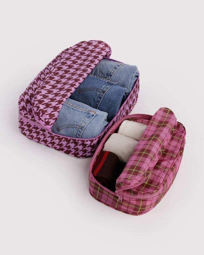 Check Mix Packing Cube Set | BAGGU | Packing Cube Set