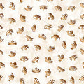 Checkmate - Crowns - Off White  -Qt Fabrics - 28665-E
