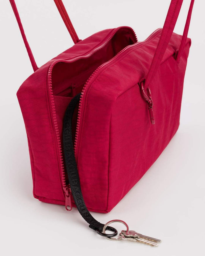 Cherry Nylon Bowler Bag | BAGGU | Nylon Bowler Bag