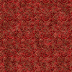 Christmas Party Animals -  Red- Scroll - 30408 R- Qt Fabrics