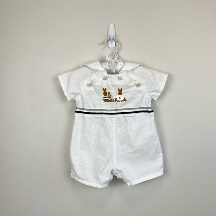 Clayeux France Bunny Shortall Romper 3 Months