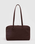 Coffee Medium Nylon Bowler Bag | BAGGU | Medium Nylon Bowler Bag