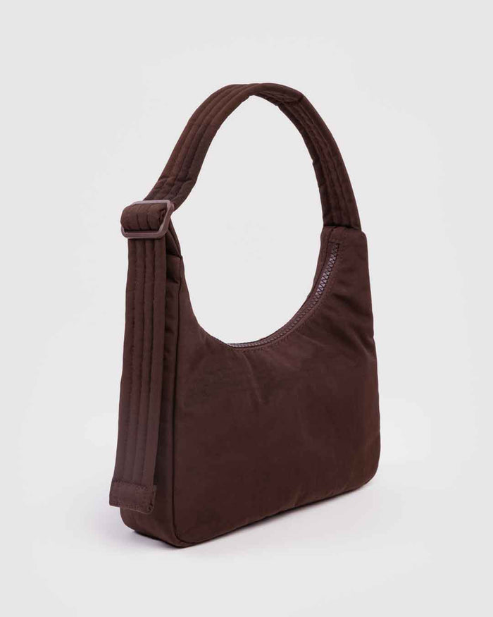 Coffee Mini Nylon Shoulder Bag | BAGGU | Mini Nylon Shoulder Bag