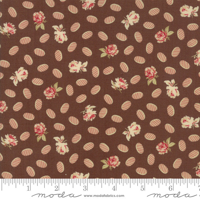 Collection Compassion - Chocolate Floral Disk - Moda -  Reproduction  46259 12