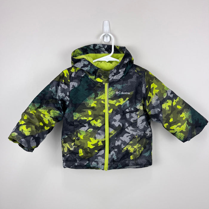 Columbia Frosty Slope Ski Jacket City Grey Brushed Camo/Bright Chartreuse 2T