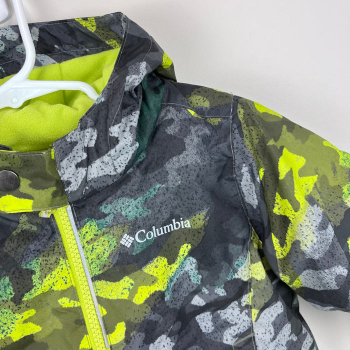 Columbia Frosty Slope Ski Jacket City Grey Brushed Camo/Bright Chartreuse 2T