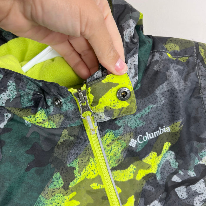 Columbia Frosty Slope Ski Jacket City Grey Brushed Camo/Bright Chartreuse 2T