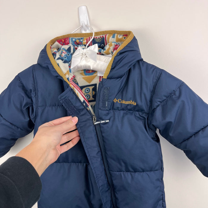 Columbia Infant Snuggly Bunny Down Bunting Snow Suit Navy Blue 12-18 Months