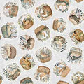 Cotton Tails -30080-K- Cream Bunny Toss- Qt Fabric