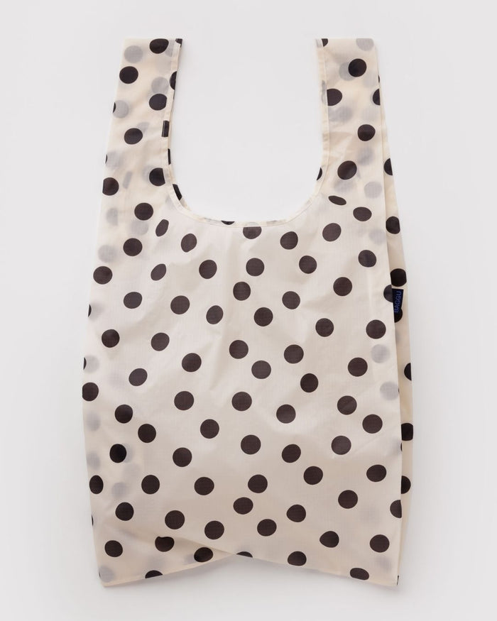 Cream and Black Polka Dot Big BAGGU | BAGGU | Big BAGGU