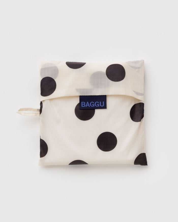 Cream and Black Polka Dot Big BAGGU | BAGGU | Big BAGGU