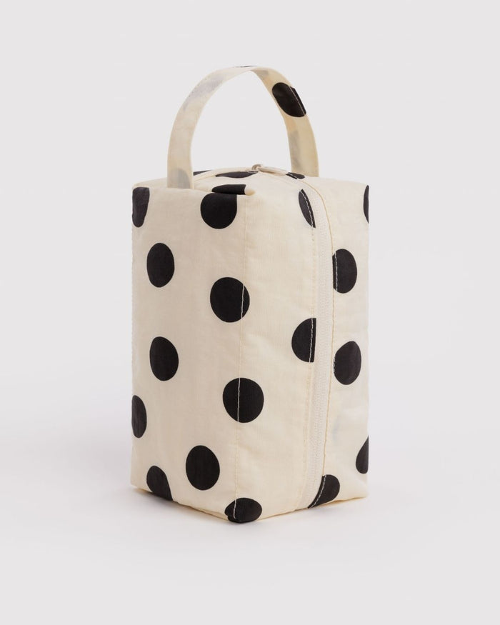 Cream and Black Polka Dot Dopp Kit | BAGGU | Dopp Kit