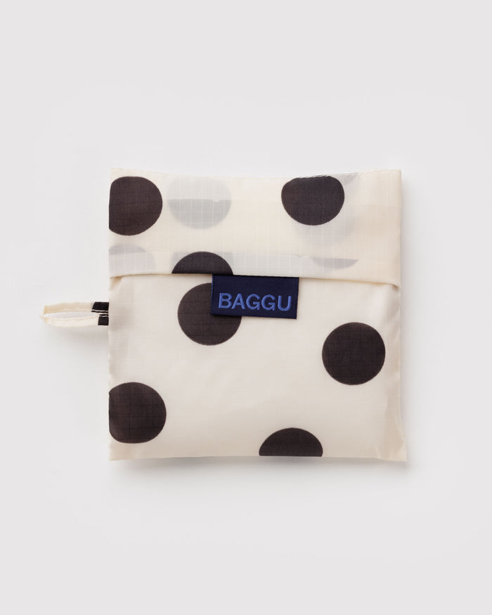 Cream and Black Polka Dot Standard BAGGU | BAGGU | Standard BAGGU