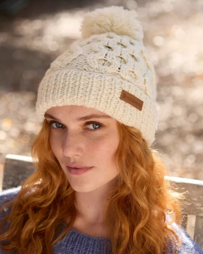Cream Enniskerry Merino Bobble Beanie Pachamama