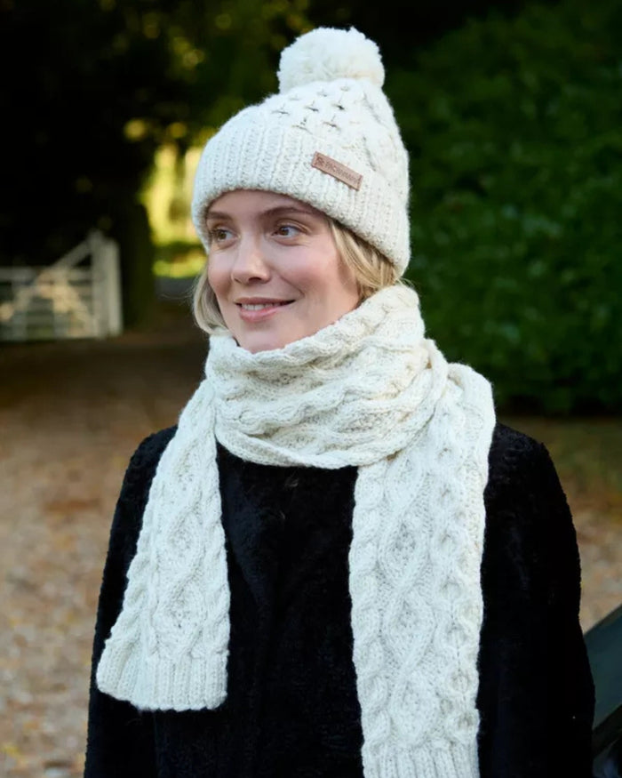 Cream Enniskerry Merino Bobble Beanie Pachamama