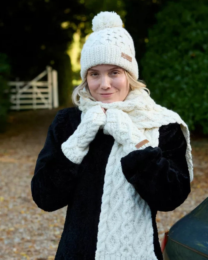 Cream Enniskerry Merino Bobble Beanie Pachamama