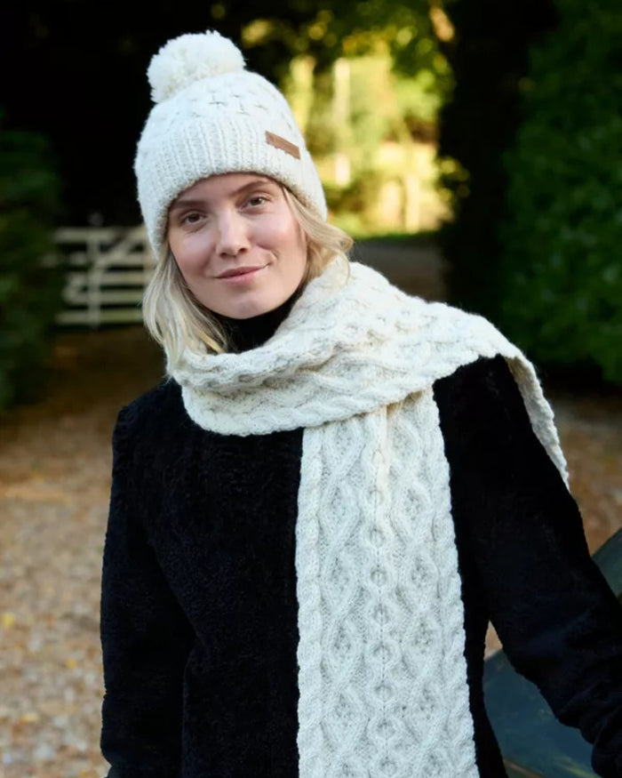 Cream Enniskerry Merino Bobble Beanie Pachamama