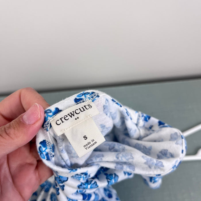 Crewcuts Blue Floral Tie Front T-Shirt S 6-7