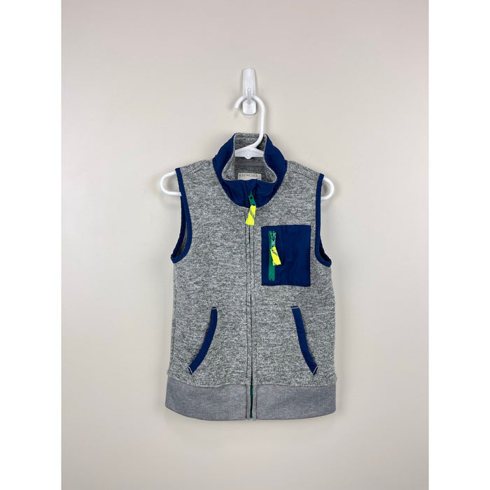 Crewcuts Boy's Summit Fleece Vest Marled Grey 4-5
