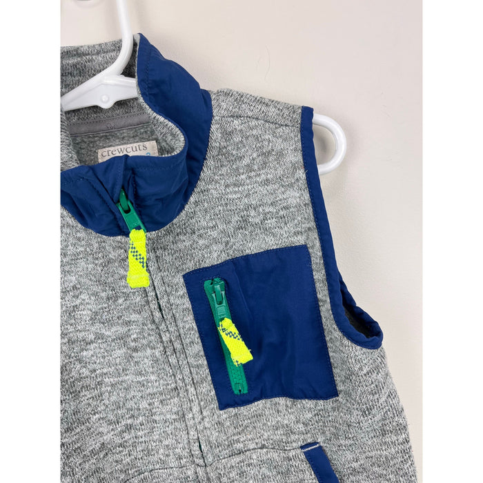 Crewcuts Boy's Summit Fleece Vest Marled Grey 4-5