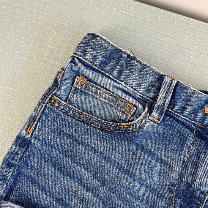 Crewcuts Cuffed Medium Wash Denim Cowgirl Shorts 10