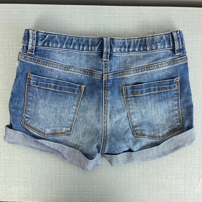 Crewcuts Cuffed Medium Wash Denim Cowgirl Shorts 10