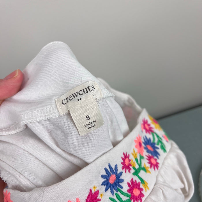 Crewcuts Everyday Embroidered Flutter Sleeve Top 8