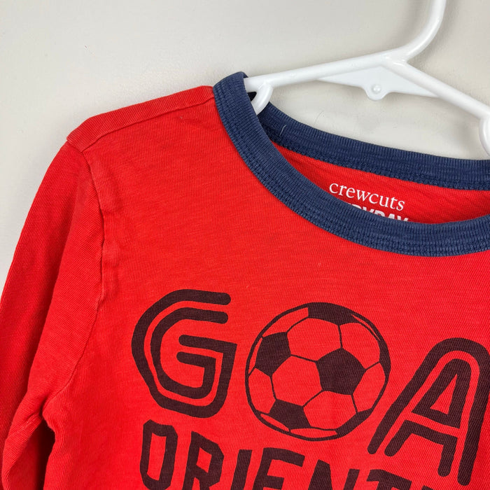 Crewcuts Long Sleeve Red Soccer T-shirt 6-7