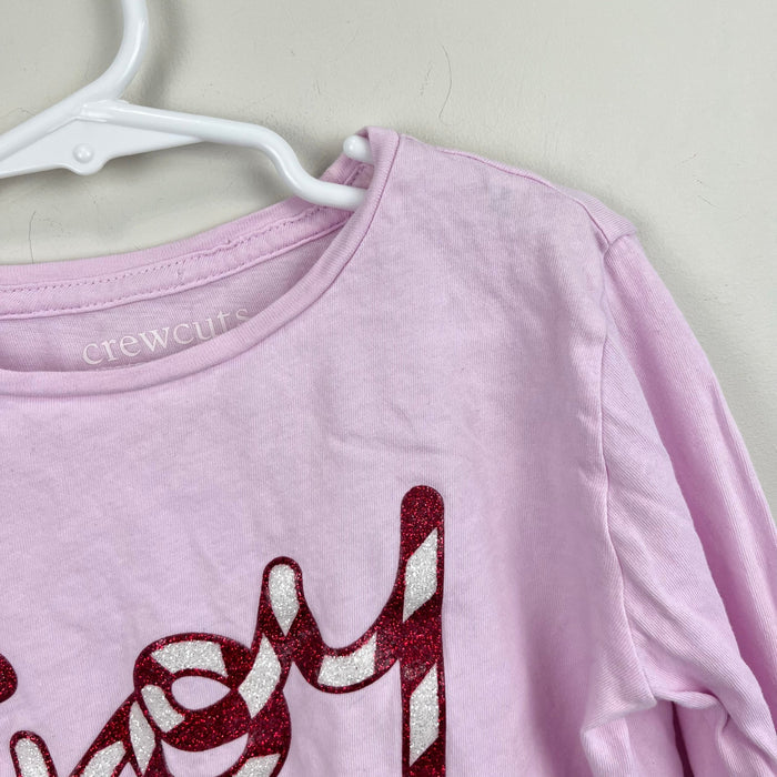 Crewcuts Pink Candy Cane Joy T-Shirt M 8-9
