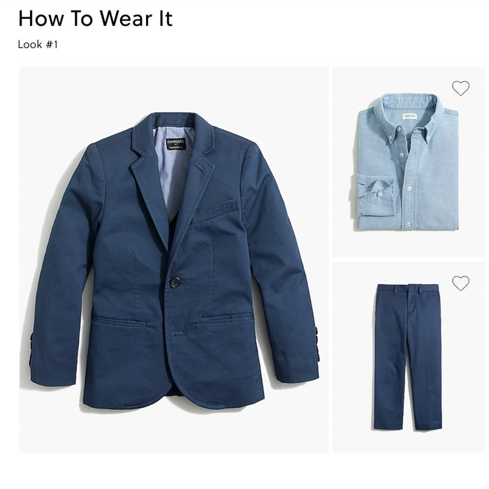 Crewcuts Thompson Navy Blue Suit Jacket 6-7