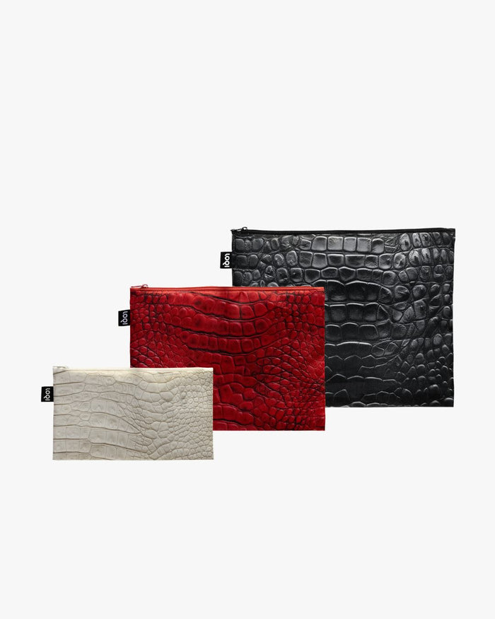 Crocodile Recycled Zip Pockets | LOQI | Zip Pockets