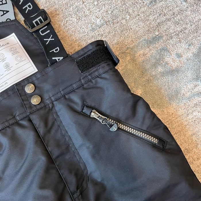 Deux Par Deux Convertible Black Play Ski Snow Pants 4T