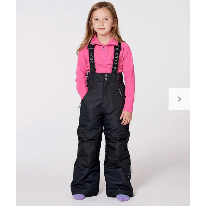 Deux Par Deux Convertible Black Play Ski Snow Pants 4T