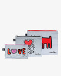 Dog, Heart & Love Reflective Zip Pockets by Keith Haring | LOQI | Zip Pockets