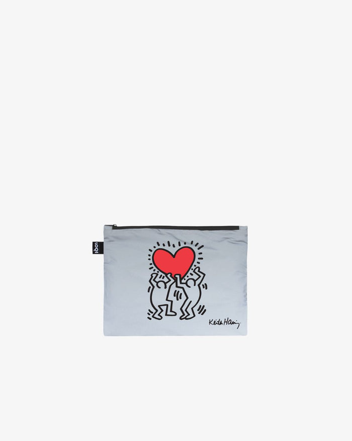Dog, Heart & Love Reflective Zip Pockets by Keith Haring | LOQI | Zip Pockets