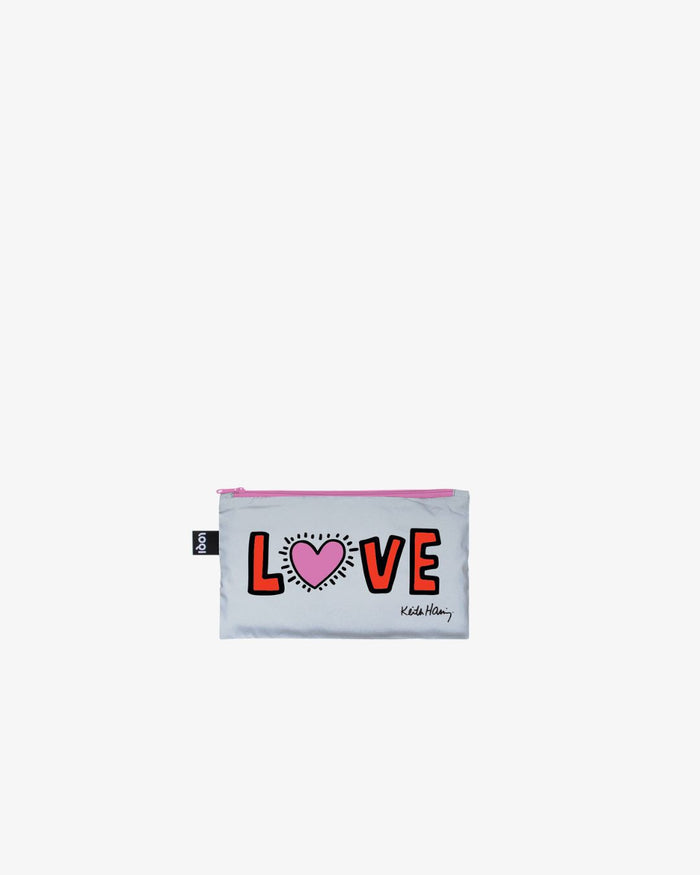 Dog, Heart & Love Reflective Zip Pockets by Keith Haring | LOQI | Zip Pockets