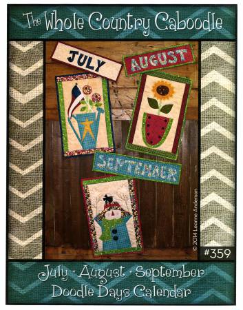 Doodle Days Calendar July August September Panels - The Whole Country Caboodle