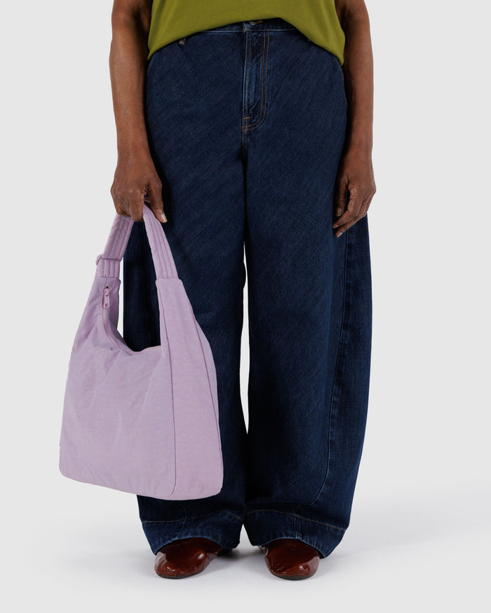 Dusty Pink Nylon Shoulder bag | BAGGU | Nylon Shoulder Bag