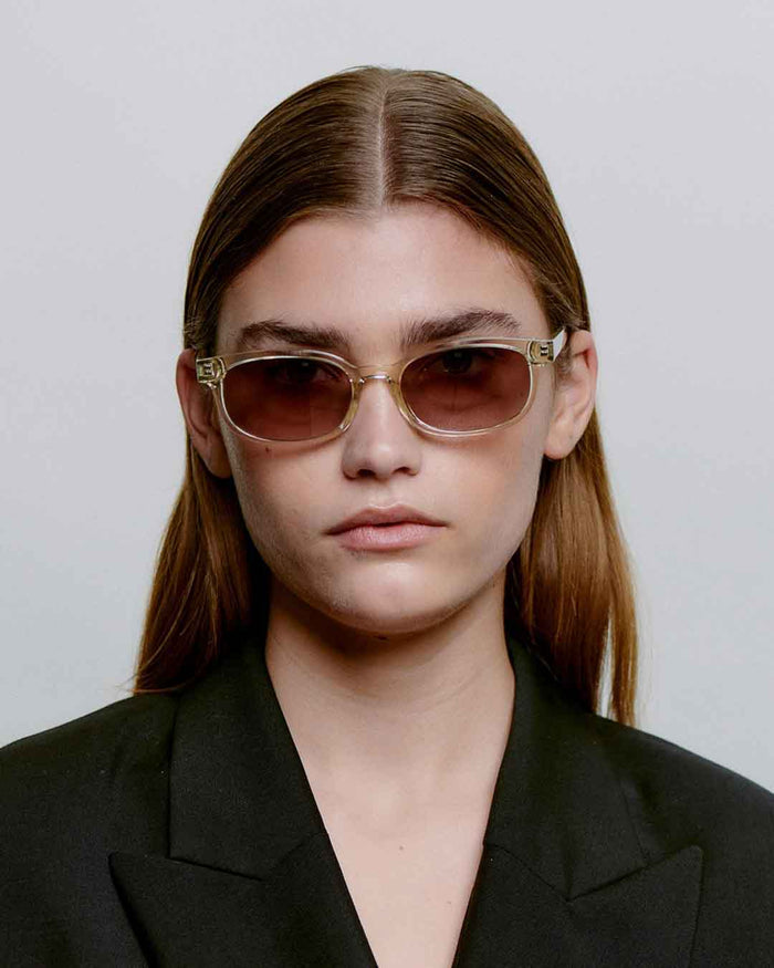 Ecru Transparent Charlie Sunglasses