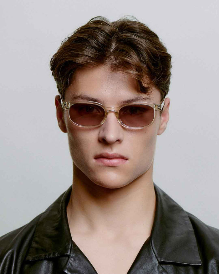 Ecru Transparent Charlie Sunglasses