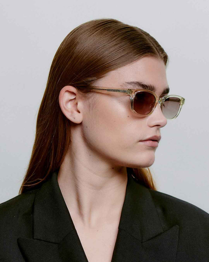 Ecru Transparent Charlie Sunglasses