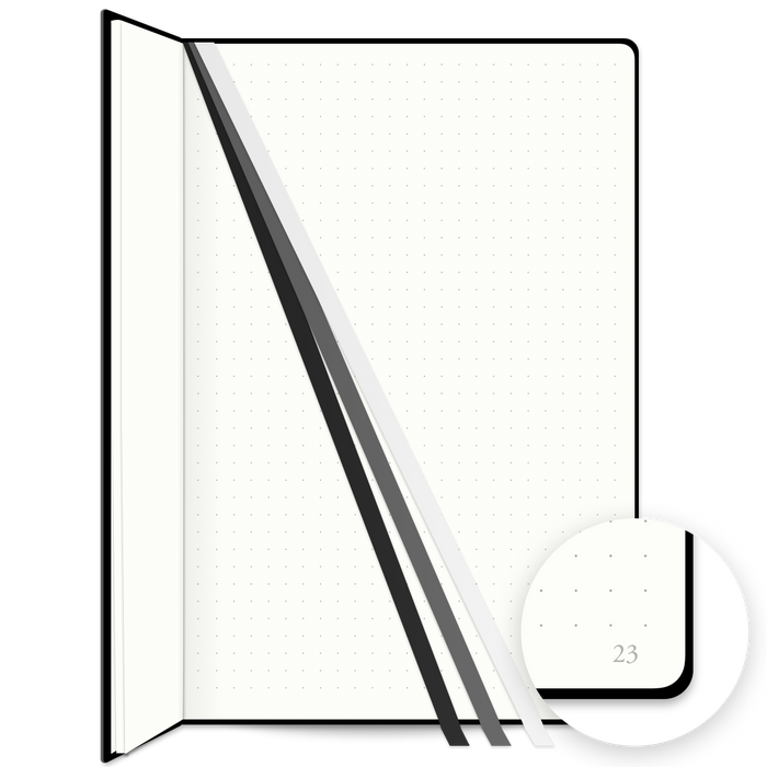 Bullet Journal Notebook Features 3 Bookmarks and numbered pages