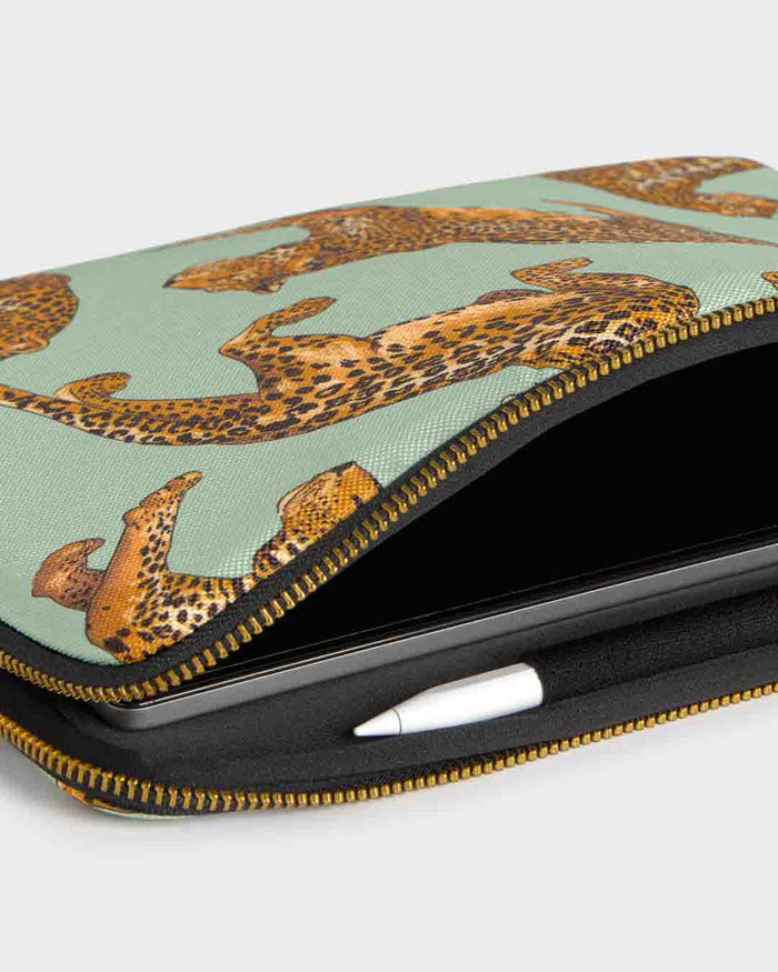 Emerald Leopard Ipad Sleeve | WOUF | Laptop + Tablet Sleeves