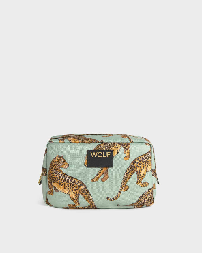 Emerald Leopard Toiletry Bag | WOUF | Toiletry + Washbag